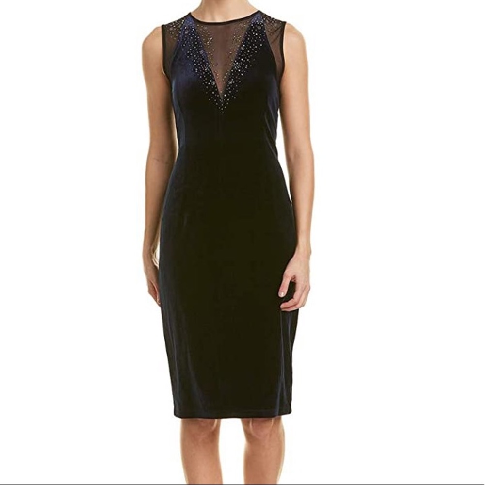 Elie Tahari Chesler Dress- Navy XL